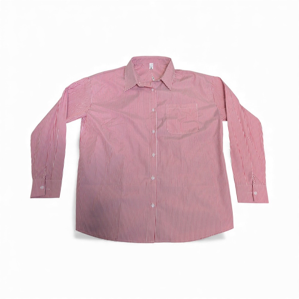 Aisew‎ Men's Red Striped Casual Button-Down Shirt Size M - New with Tags